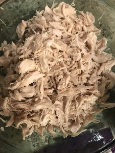 boiled shredded chicken