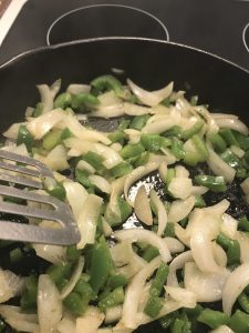 sauteed onions and green peppers